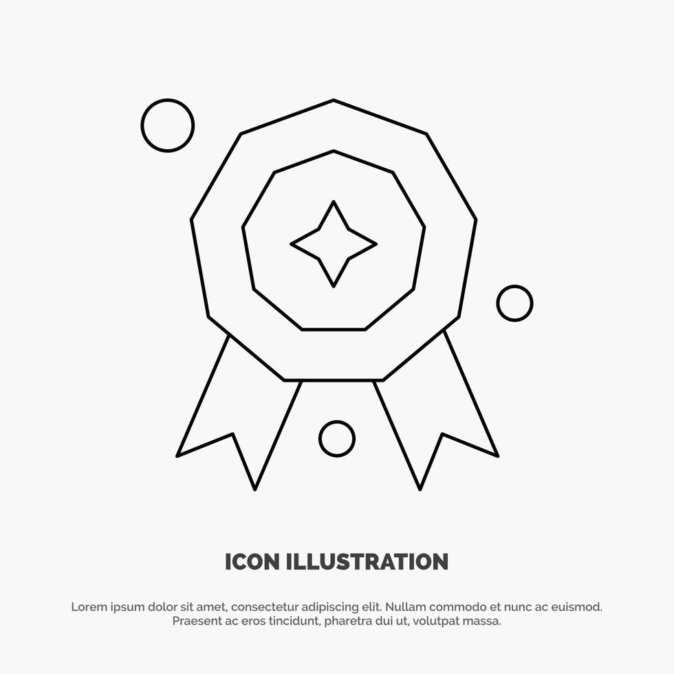 Award Star Prize Line Icon Vector