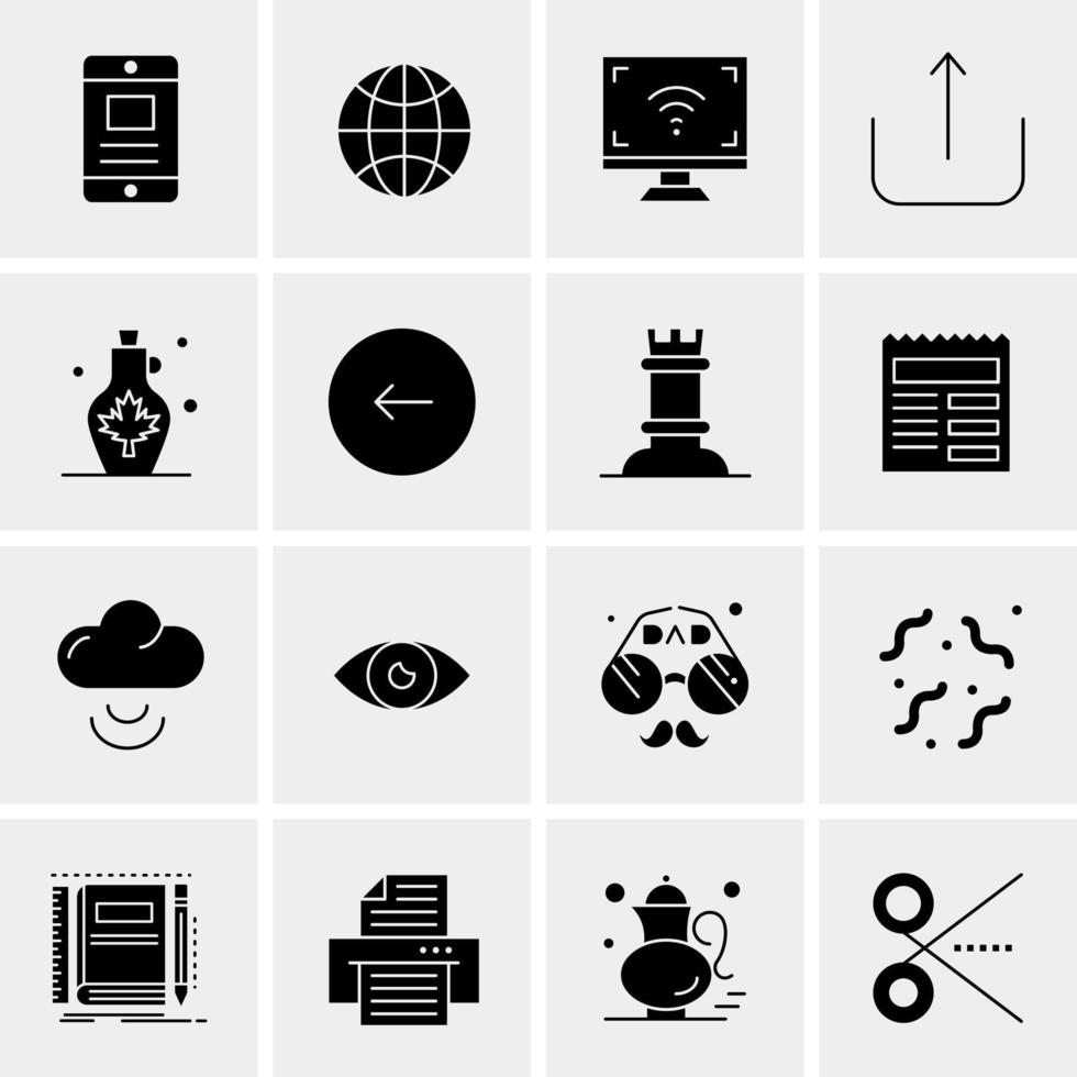 16 Universal Business Icons Vector Creative Icon Illustration to use in web and Mobile Related project