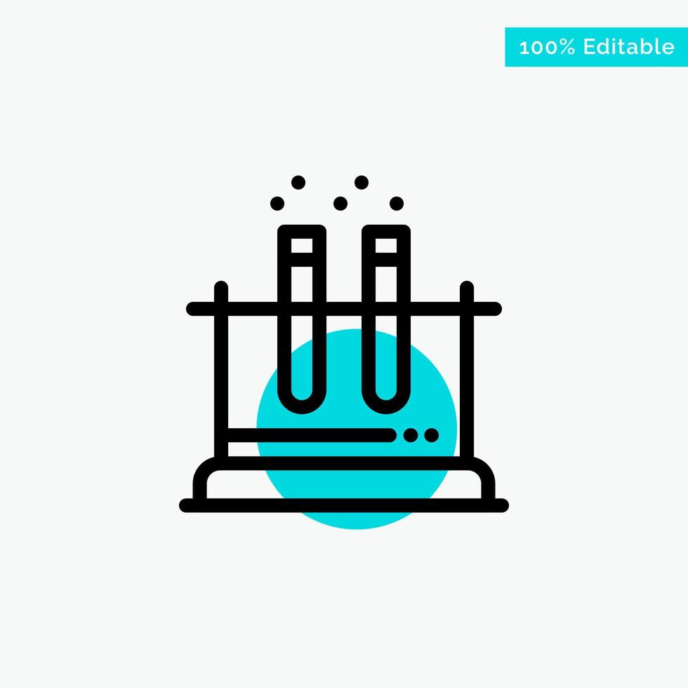 Lab Test Tube Science turquoise highlight circle point Vector icon