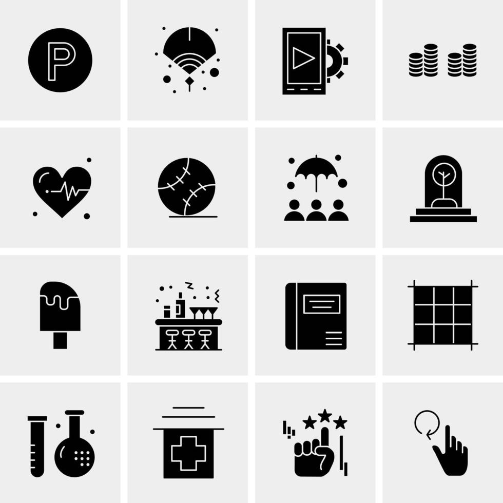 16 Universal Business Icons Vector Creative Icon Illustration to use in web and Mobile Related project