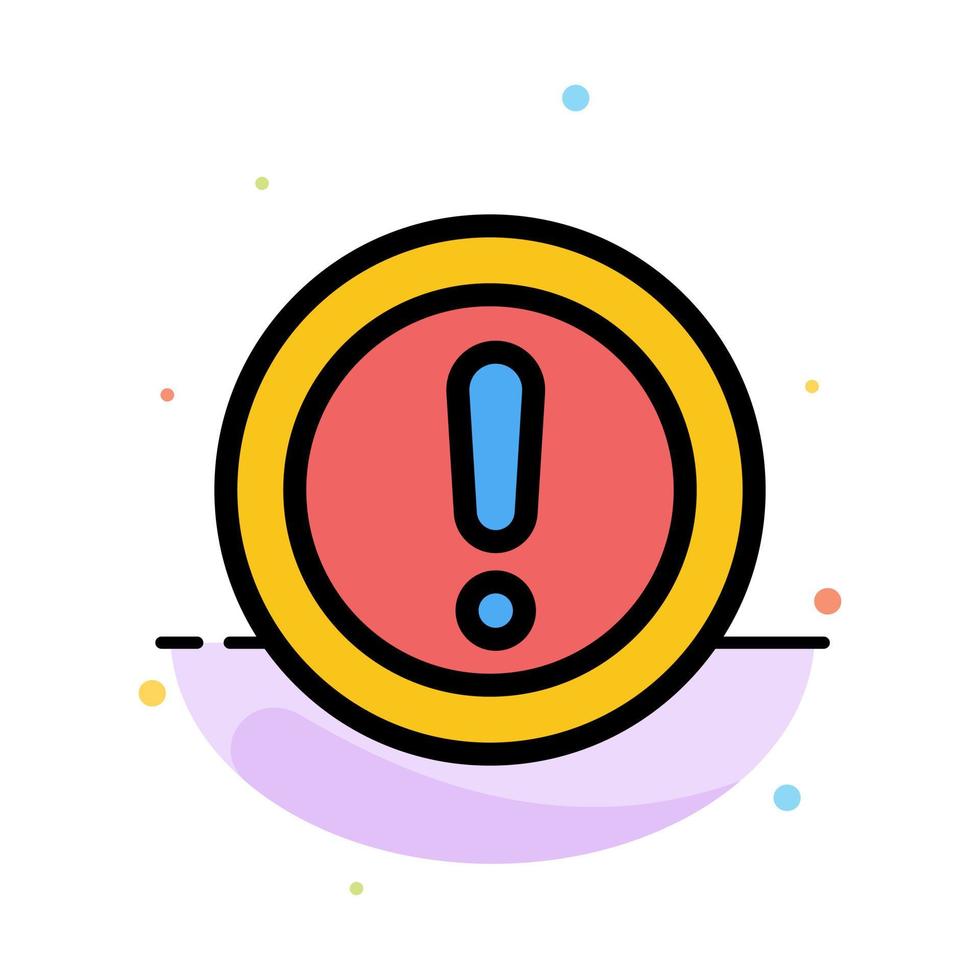 About Info Note Question Support Abstract Flat Color Icon Template vector