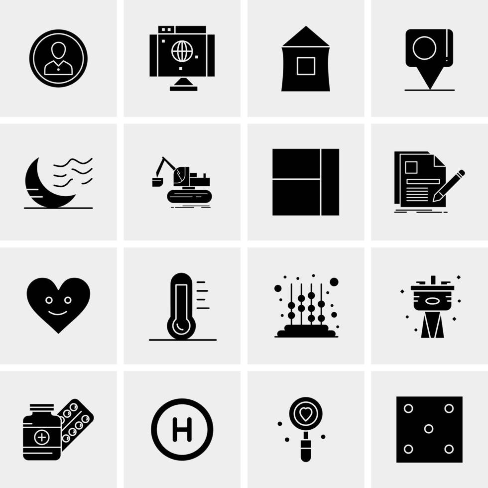 16 Universal Business Icons Vector Creative Icon Illustration to use in web and Mobile Related project