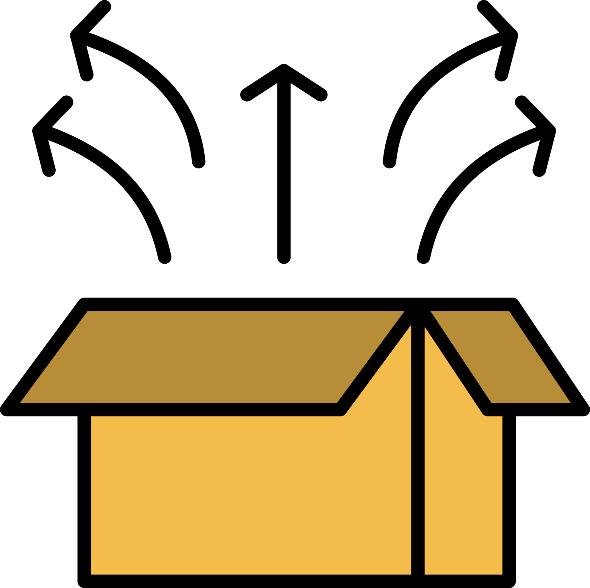 Release Box Launch Open Box Product Flat Color Icon Vector icon banner