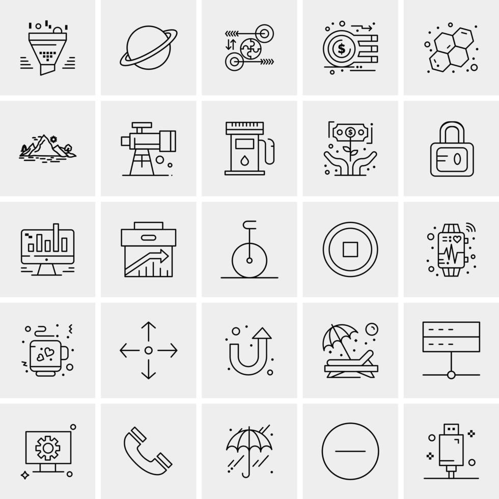 25 Universal Business Icons Vector Creative Icon Illustration to use in web and Mobile Related project