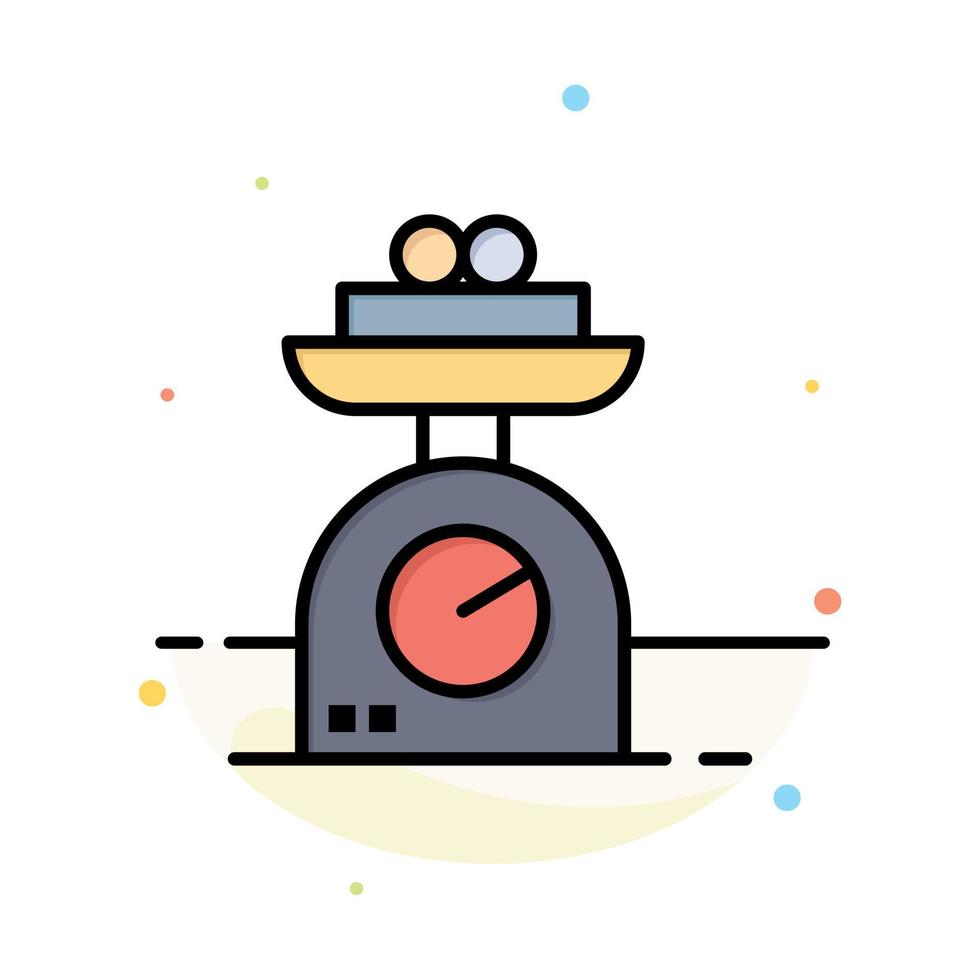 Machine Scale Weighing Weight Abstract Flat Color Icon Template vector