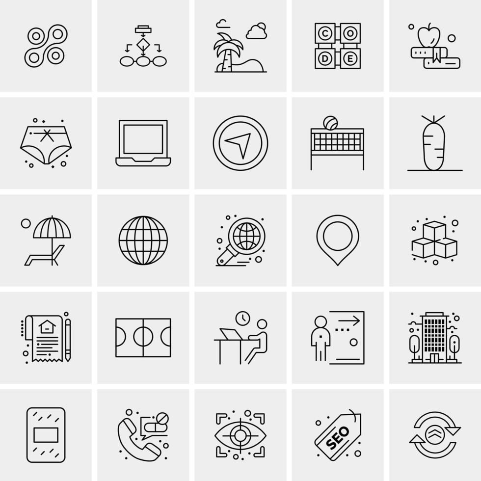 25 Universal Business Icons Vector Creative Icon Illustration to use in web and Mobile Related project