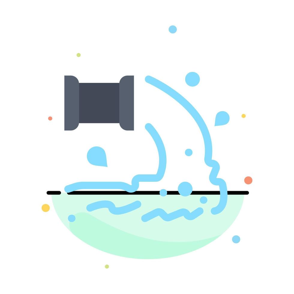 Factory Industry Sewage Waste Water Abstract Flat Color Icon Template vector