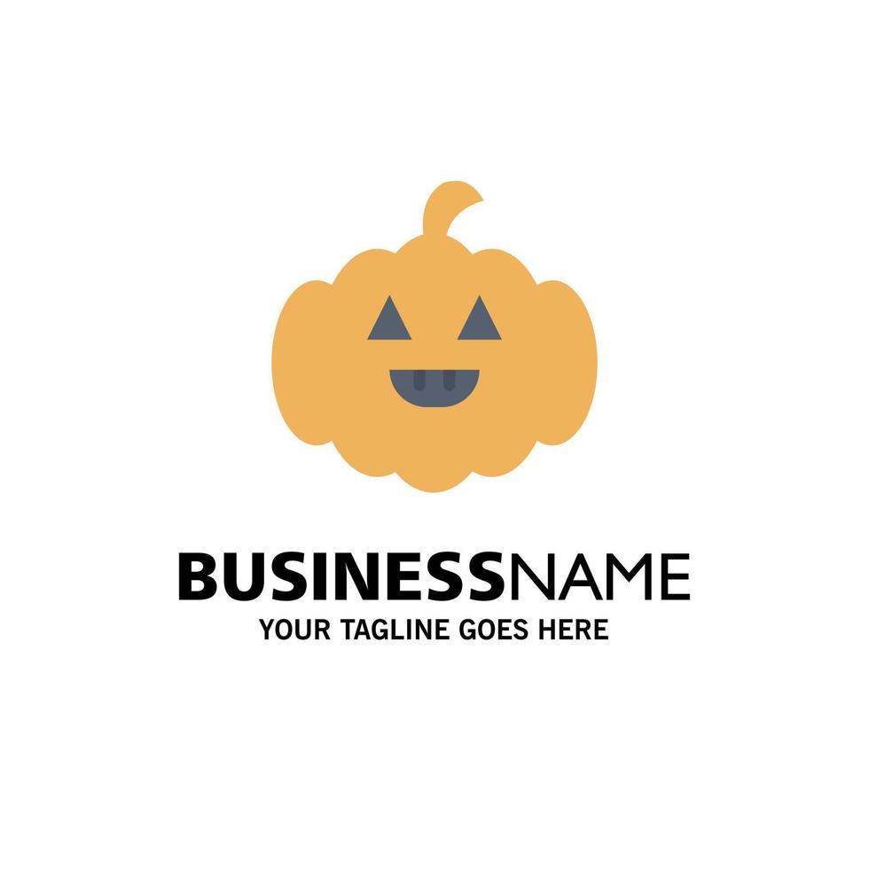 Pumpkin American Usa Business Logo Template Flat Color vector