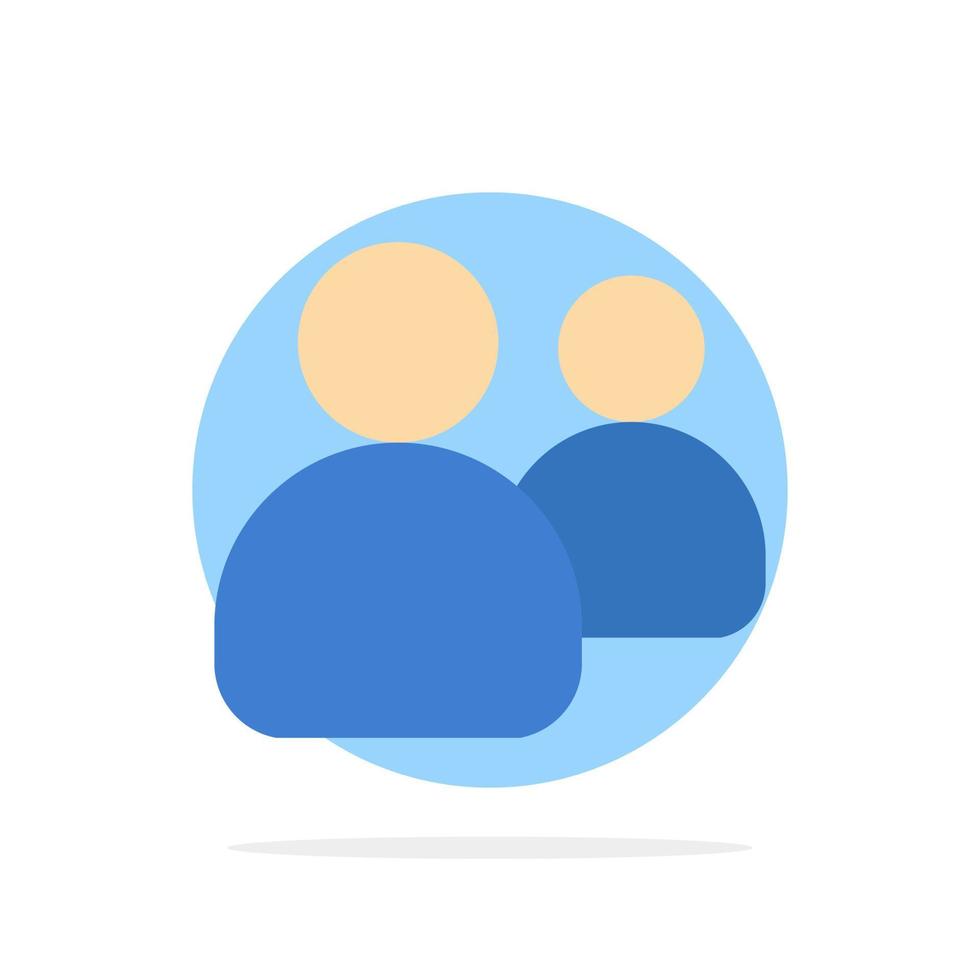 amigos grupo usuarios equipo abstracto círculo fondo plano color icono vector