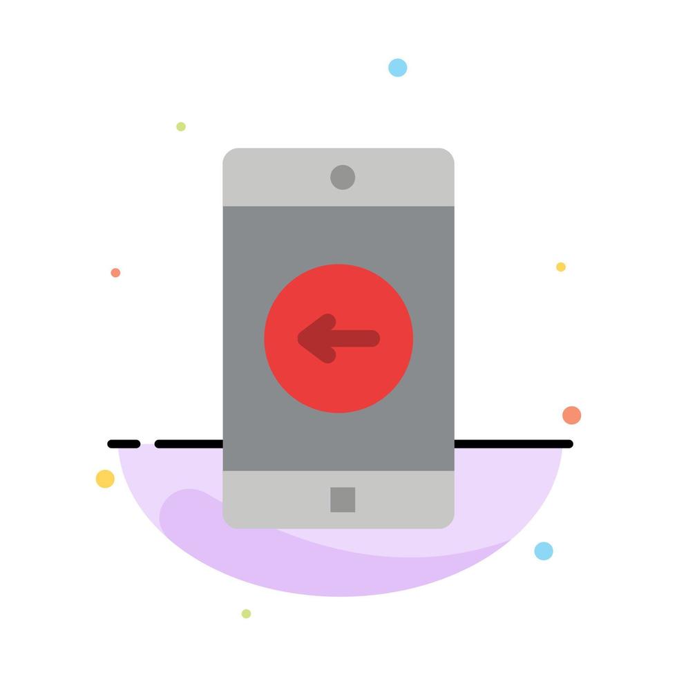 Application Mobile Mobile Application left Abstract Flat Color Icon Template vector