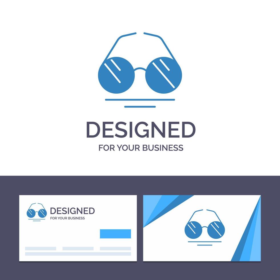 Creative Business Card and Logo template Glasses Eye View Spring Vector Illustration