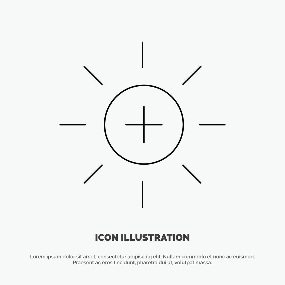 Brightness Interface Ui User Line Icon Vector