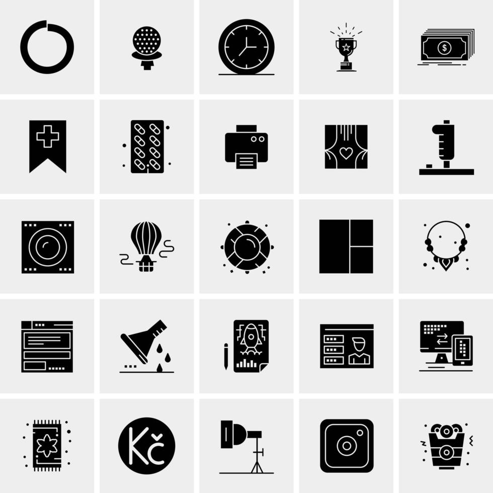 25 iconos de negocios universales vector ilustración de icono creativo para usar en proyectos relacionados con la web y dispositivos móviles