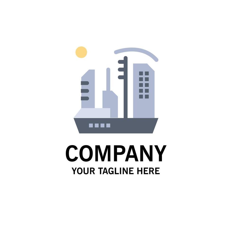 City Colonization Colony Dome Expansion Business Logo Template Flat Color vector