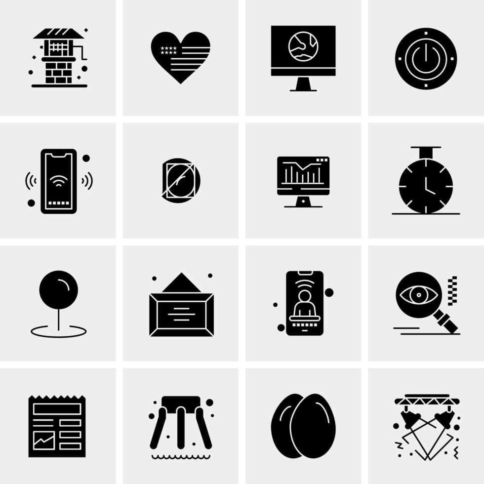 16 Universal Business Icons Vector Creative Icon Illustration to use in web and Mobile Related project