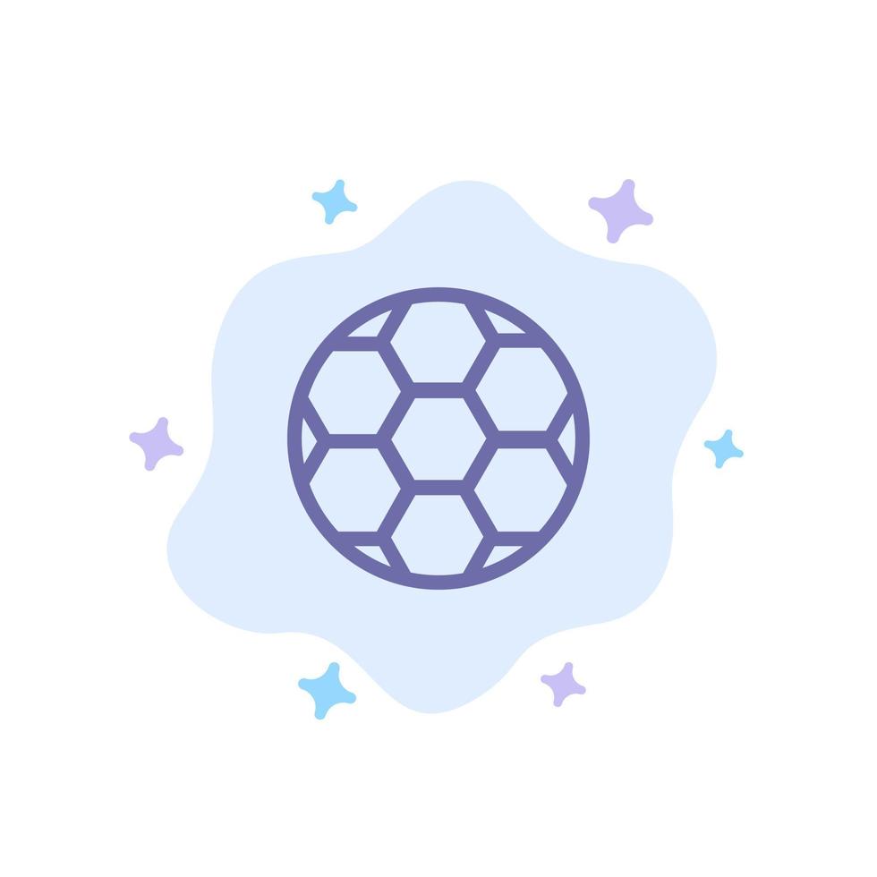 Ball Football Soccer Sport Blue Icon on Abstract Cloud Background vector