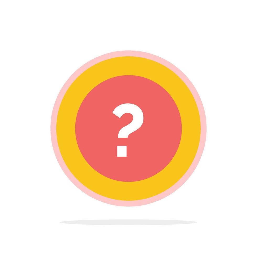 acerca de preguntar información pregunta soporte círculo abstracto fondo color plano icono vector