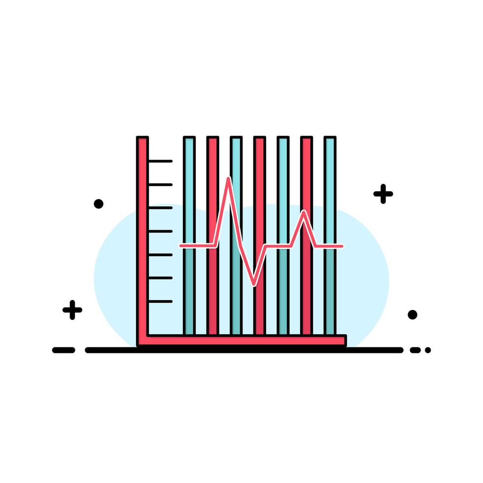 informe de progreso estadísticas paciente recuperación color plano icono vector