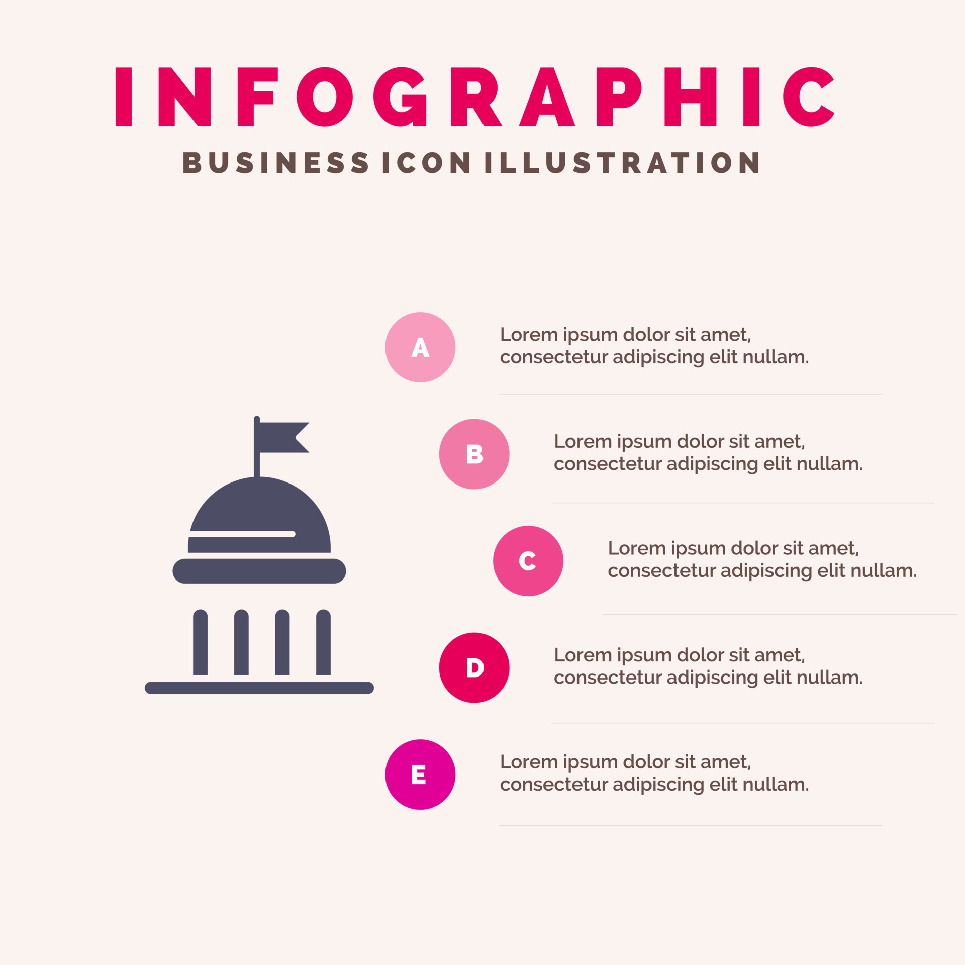 Campaign Political Politics Vote Solid Icon Infographics 5 Steps ...