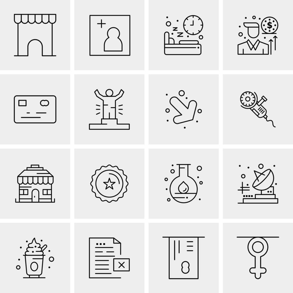 16 Universal Business Icons Vector Creative Icon Illustration to use in web and Mobile Related project