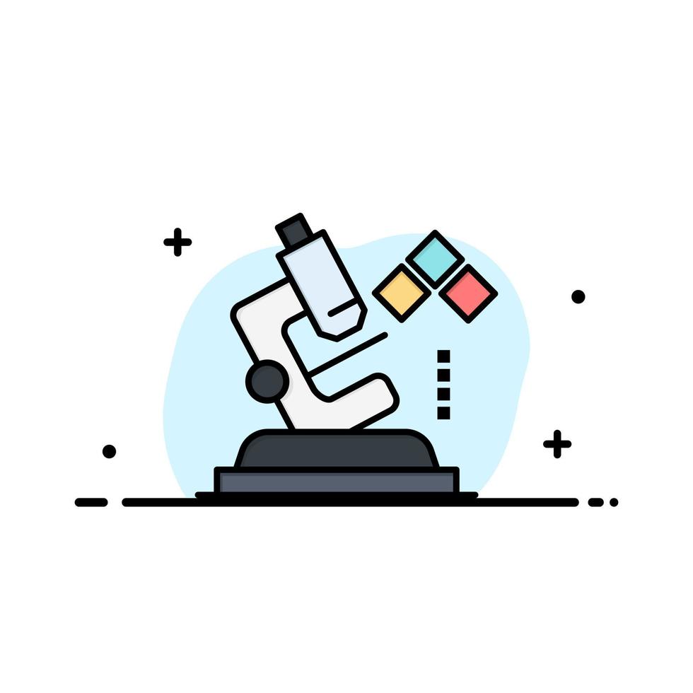 Microscope Science Lab Medical  Business Flat Line Filled Icon Vector Banner Template
