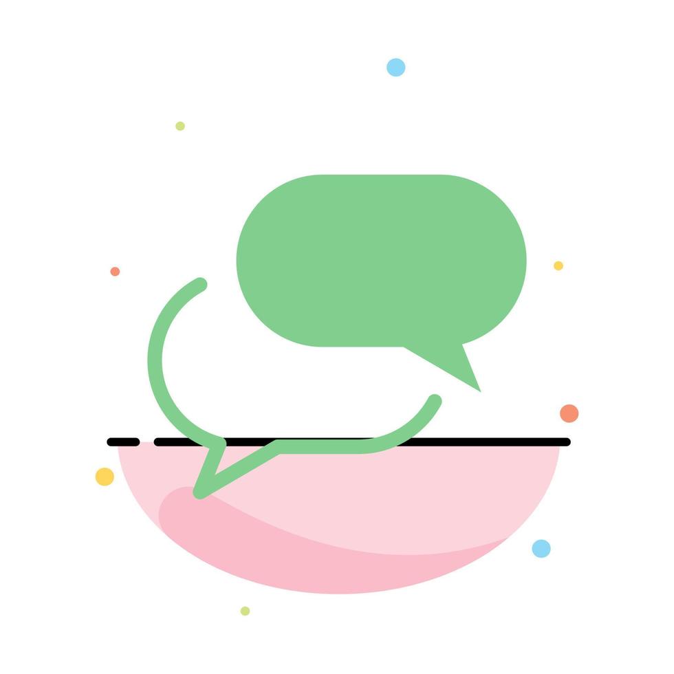 Chatting Chat Sms Mail Abstract Flat Color Icon Template vector