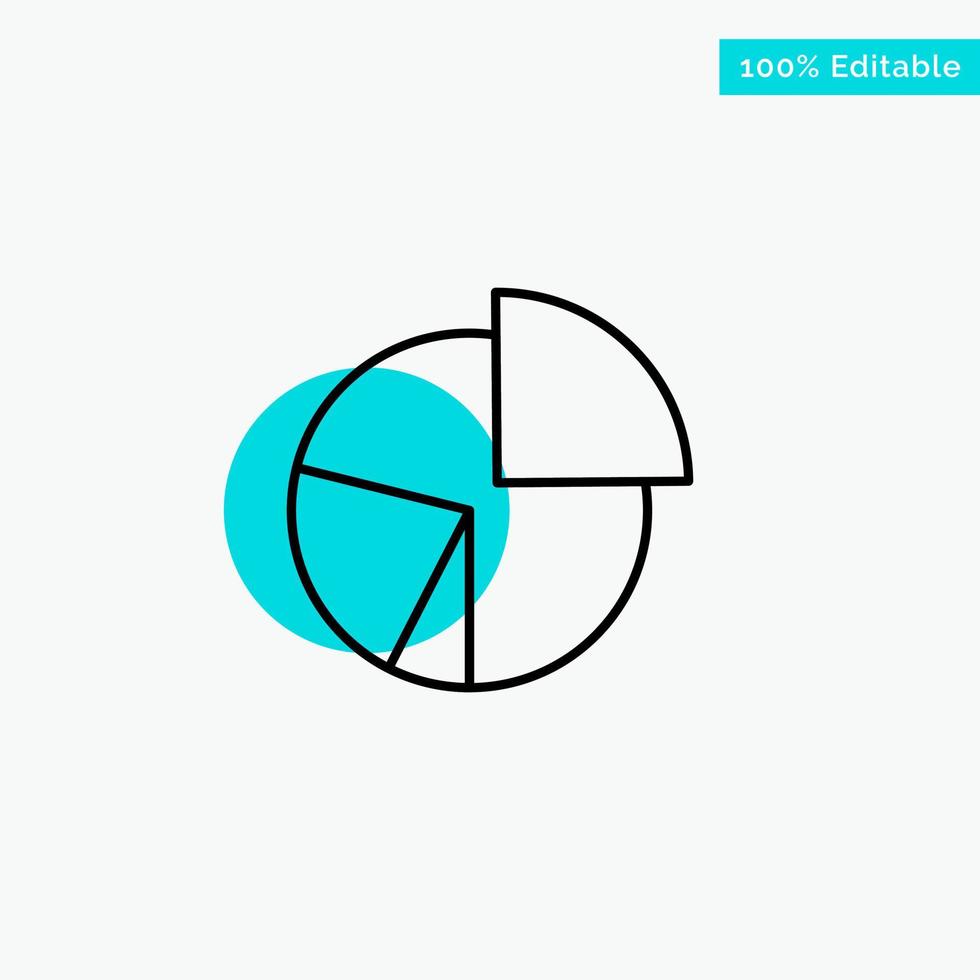 Chart Business Diagram Finance Graph Pie Statistics turquoise highlight circle point Vector icon