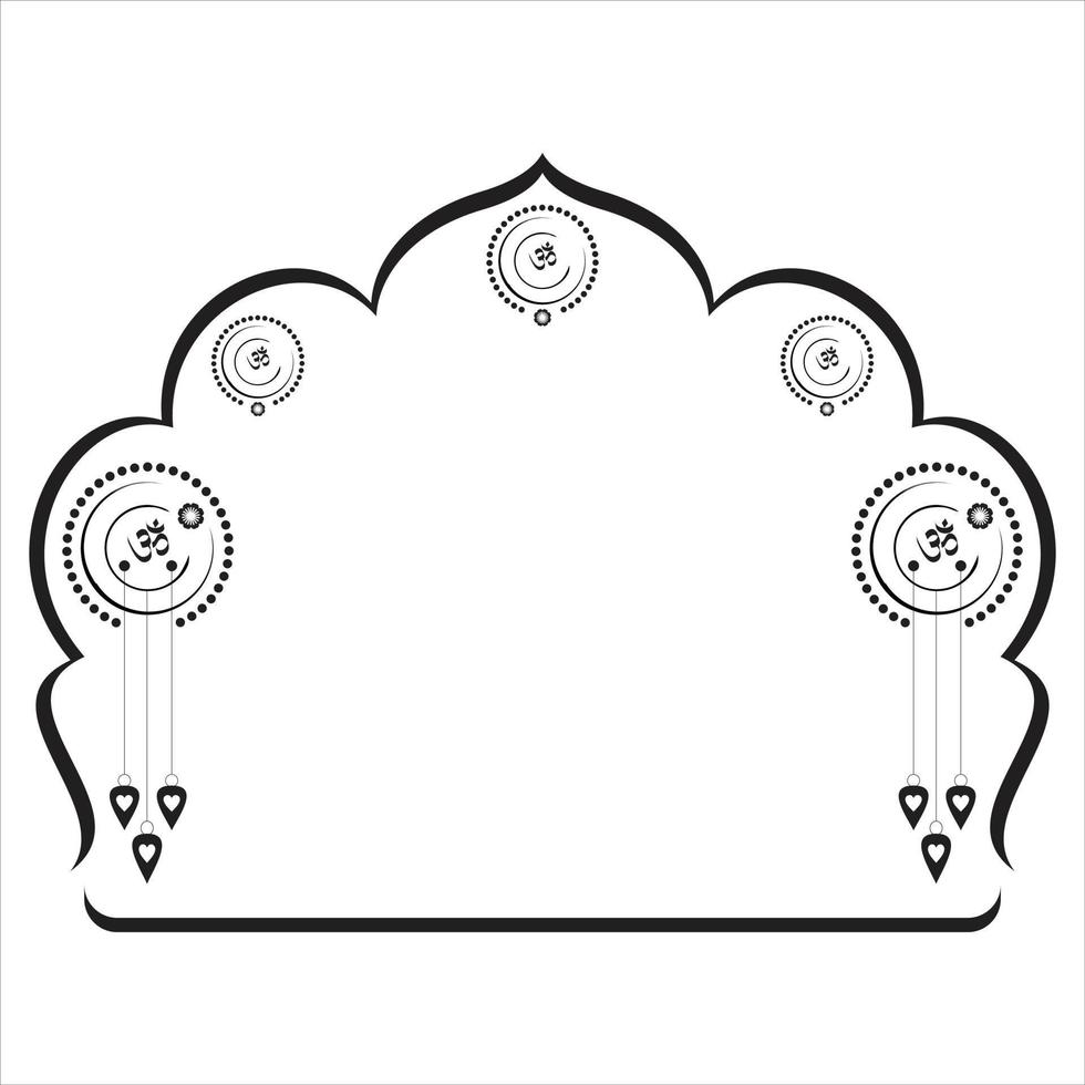 clipart de boda india en blanco y negro vector