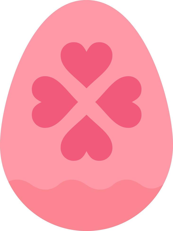 Egg Love Heart Easter  Flat Color Icon Vector icon banner Template