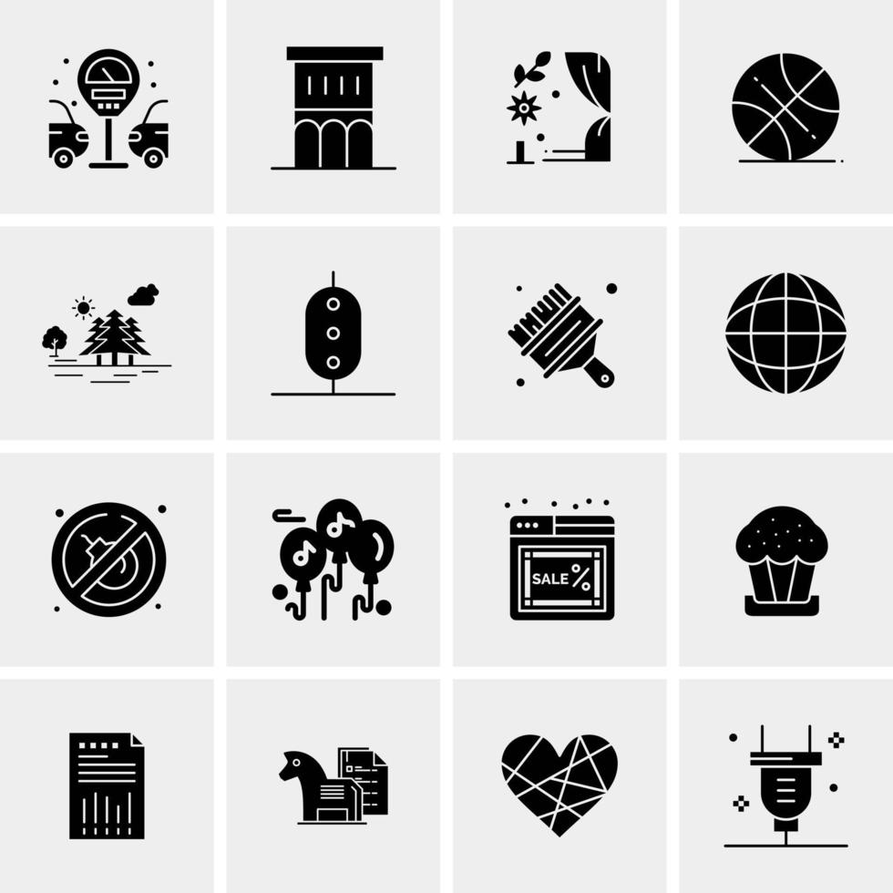 16 Universal Business Icons Vector Creative Icon Illustration to use in web and Mobile Related project