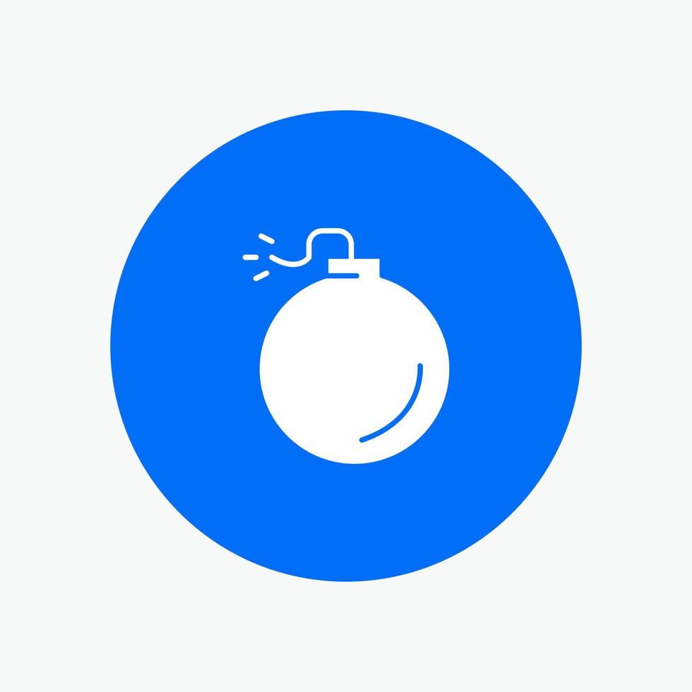 Bomb Explosive Explosion white glyph icon vector