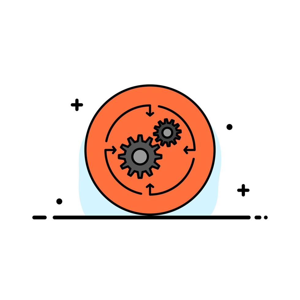 Solution Business Company Finance Structure  Business Flat Line Filled Icon Vector Banner Template