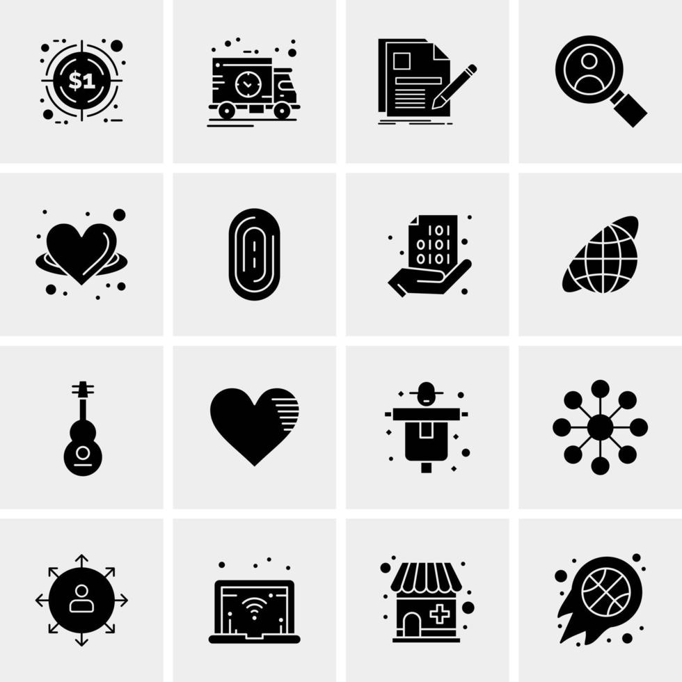 16 Universal Business Icons Vector Creative Icon Illustration to use in web and Mobile Related project