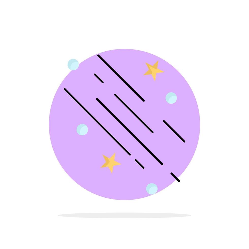 star shooting star falling space stars Flat Color Icon Vector