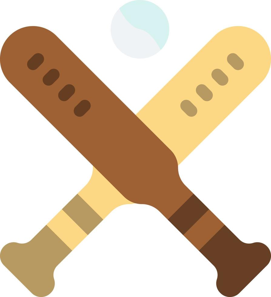 bola bate de béisbol bates color plano icono vector icono banner plantilla
