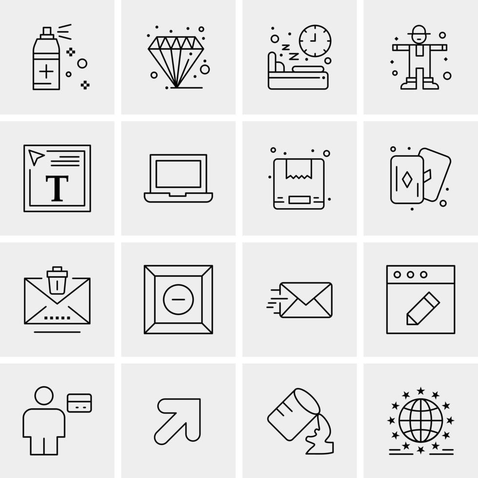 16 Universal Business Icons Vector Creative Icon Illustration to use in web and Mobile Related project