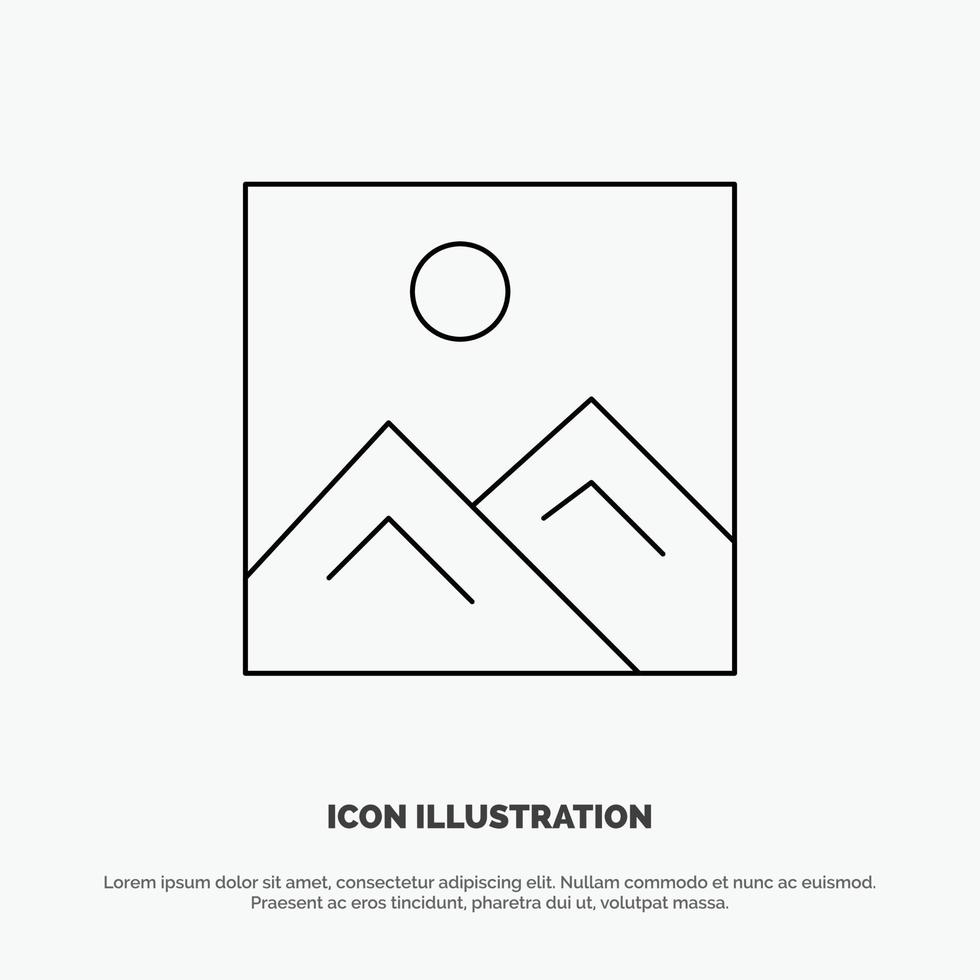 Frame Picture Image Education Vector Line Icon