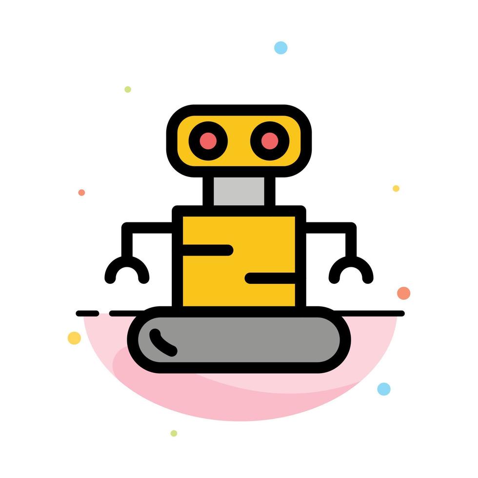 Exoskeleton Robot Space Abstract Flat Color Icon Template vector