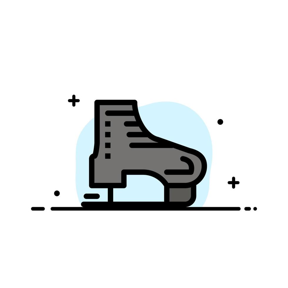 Alpine Arctic Canada Ice Skates Scandinavia  Business Flat Line Filled Icon Vector Banner Template