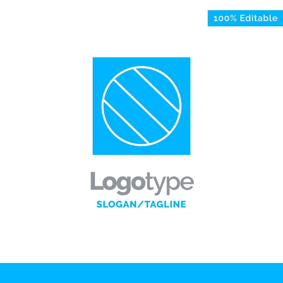 Full Shadow Editing Photo Shadow Blue Solid Logo Template Place for Tagline vector