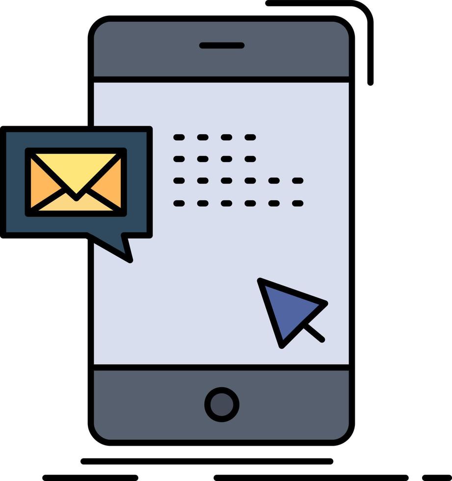 vector de icono de color plano de mensaje de correo instantáneo de diálogo masivo