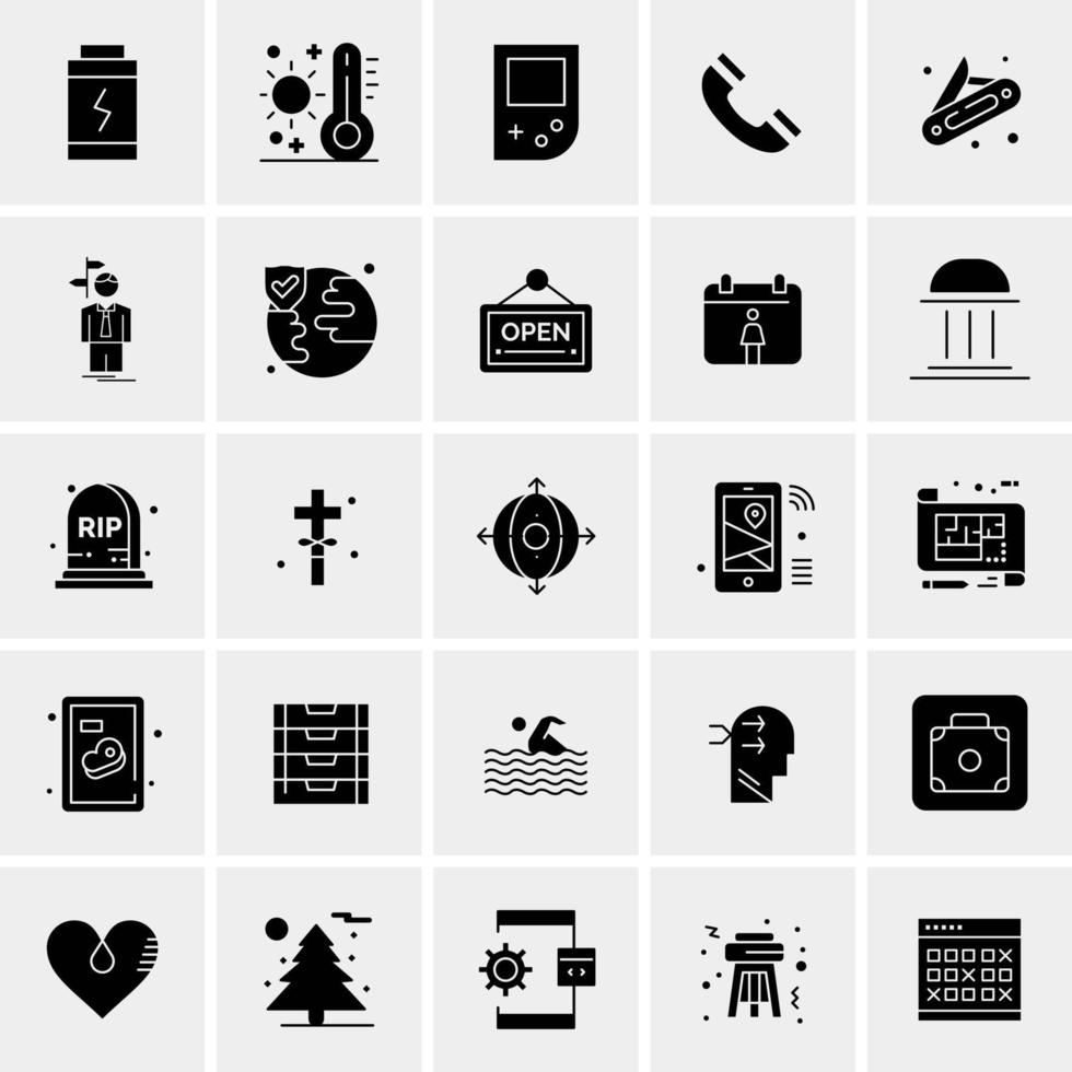 25 iconos de negocios universales vector ilustración de icono creativo para usar en proyectos relacionados con la web y dispositivos móviles