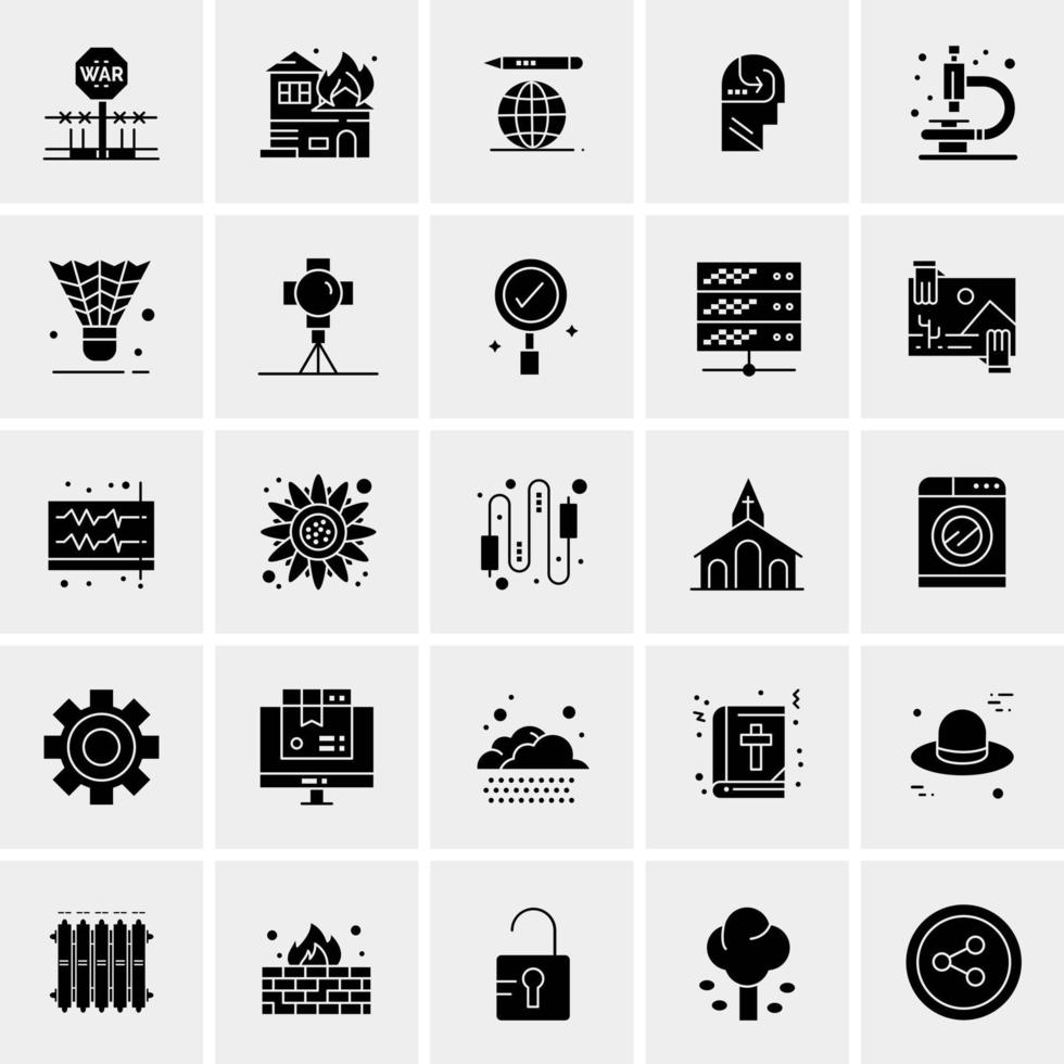 25 iconos de negocios universales vector ilustración de icono creativo para usar en proyectos relacionados con la web y dispositivos móviles