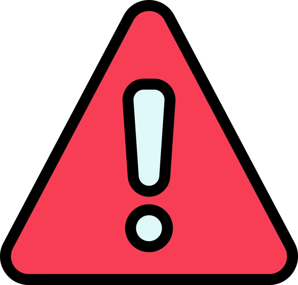 alerta peligro señal de advertencia color plano icono vector icono banner plantilla