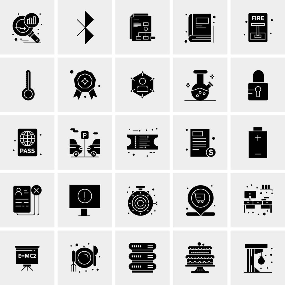 25 iconos de negocios universales vector ilustración de icono creativo para usar en proyectos relacionados con la web y dispositivos móviles