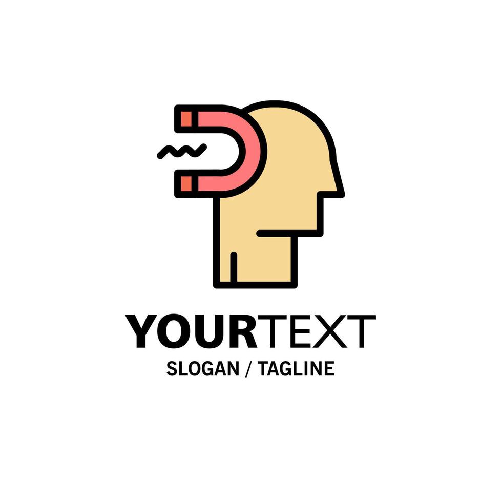 Power Influence Engagement Human Influence Lead Business Logo Template Flat Color vector