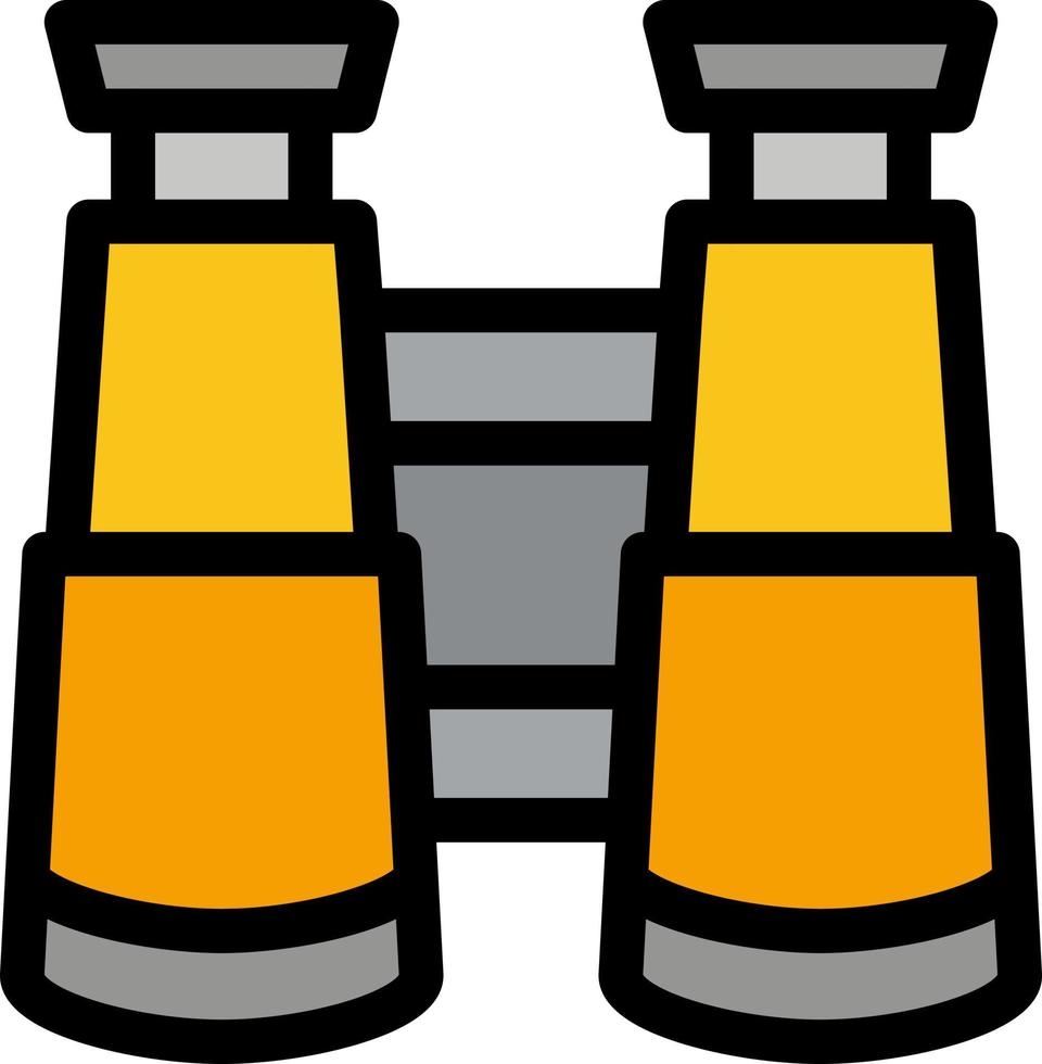 Binoculars Search Watch  Flat Color Icon Vector icon banner Template