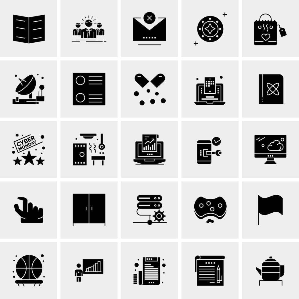 25 iconos de negocios universales vector ilustración de icono creativo para usar en proyectos relacionados con la web y dispositivos móviles