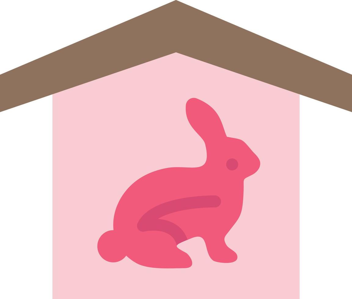 House Rabbit Easter Nature  Flat Color Icon Vector icon banner Template