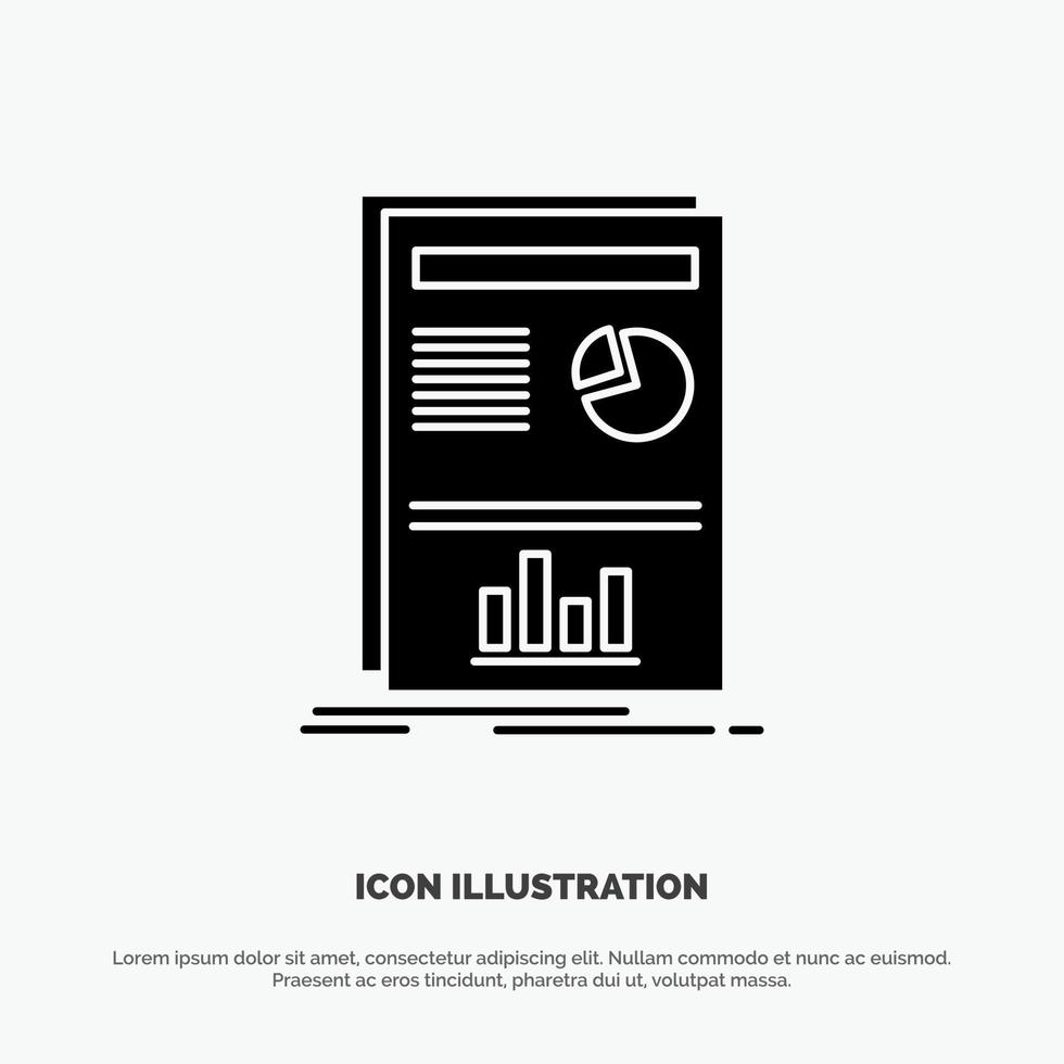 Presentation Layout Graph Success solid Glyph Icon vector